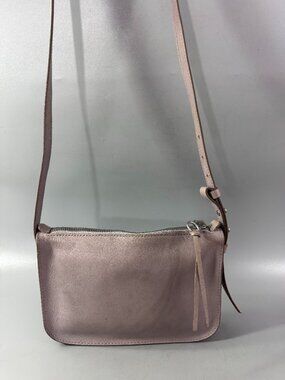 Madewell The Simple Leather Crossbody Bag Light Lavender Color